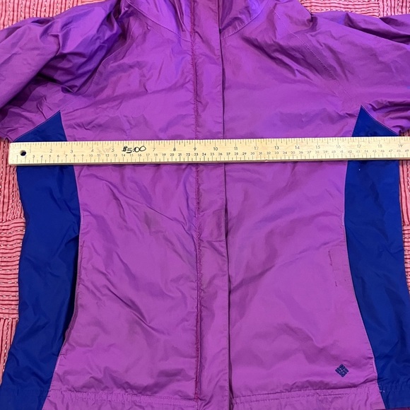 Columbia size 14-16 years teen Pink purple Blue waterproof Raincoat - Picture 15 of 16